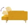 2-seater sofa bed with two yellow fabric pillows by , Sofas - Ref: Foro24-375804, Price: 270,12 €, Discount: %