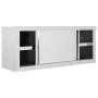 Küchenwandschrank mit Schiebetüren aus Stahl 120x40x50 cm von vidaXL, Lebensmittelbehälter - Ref: Foro24-51053, Preis: 223,18...