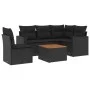 6-teiliges Gartensofa-Set und schwarze synthetische Rattankissen von , Gartensets - Ref: Foro24-3224123, Preis: 385,01 €, Rab...