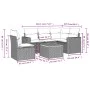 6-piece garden sofa set and black synthetic rattan cushions by , Garden sets - Ref: Foro24-3224123, Price: 385,01 €, Discount: %