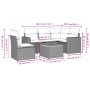 6-teiliges Gartensofa-Set und schwarze synthetische Rattankissen von , Gartensets - Ref: Foro24-3224123, Preis: 376,21 €, Rab...