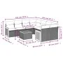 8-teiliges Gartensofa-Set und schwarze synthetische Rattankissen von , Gartensets - Ref: Foro24-3259906, Preis: 565,78 €, Rab...