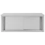 Küchenwandschrank mit Schiebetüren aus Stahl 120x40x50 cm von vidaXL, Lebensmittelbehälter - Ref: Foro24-51053, Preis: 223,18...