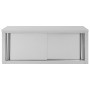 Küchenwandschrank mit Schiebetüren aus Stahl 120x40x50 cm von vidaXL, Lebensmittelbehälter - Ref: Foro24-51053, Preis: 237,17...