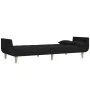 Sofá cama de 2 plazas con dos almohadas tela negro de , Sofás - Ref: Foro24-375871, Precio: 281,74 €, Descuento: %
