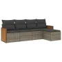 Garden sofa set with cushions 5 pieces gray synthetic rattan by , Garden sets - Ref: Foro24-3260002, Price: 324,62 €, Discoun...