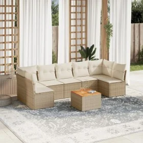 Garden sofa set with beige cushions 8 pcs PE rattan by , Garden sets - Ref: Foro24-3223573, Price: 491,18 €, Discount: %