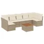 Garden sofa set with beige cushions 8 pcs PE rattan by , Garden sets - Ref: Foro24-3223573, Price: 491,18 €, Discount: %