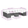 11-teiliges Gartensofa-Set und schwarze synthetische Rattankissen von , Modulare Sofas für den Außenbereich - Ref: Foro24-322...