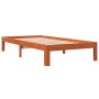 Wachsbrauner Bettrahmen aus massivem Kiefernholz, 90 x 200 cm von , Betten und Lattenroste - Ref: Foro24-844168, Preis: 76,85...
