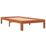 Wachsbrauner Bettrahmen aus massivem Kiefernholz, 90 x 200 cm von , Betten und Lattenroste - Ref: Foro24-844168, Preis: 76,00...
