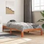 Wachsbrauner Bettrahmen aus massivem Kiefernholz, 90 x 200 cm von , Betten und Lattenroste - Ref: Foro24-844168, Preis: 76,00...