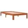 Wachsbrauner Bettrahmen aus massivem Kiefernholz, 90 x 200 cm von , Betten und Lattenroste - Ref: Foro24-844168, Preis: 76,00...