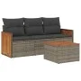 4-piece garden sofa set and gray synthetic rattan cushions by , Garden sets - Ref: Foro24-3259848, Price: 262,49 €, Discount: %