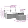 4-teiliges Gartensofa-Set und graue synthetische Rattankissen von , Gartensets - Ref: Foro24-3259848, Preis: 252,93 €, Rabatt: %