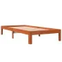 Estructura de cama madera maciza de pino marrón cera 75x190 cm de , Camas y somieres - Ref: Foro24-844163, Precio: 71,33 €, D...
