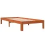 Estructura de cama madera maciza de pino marrón cera 75x190 cm de , Camas y somieres - Ref: Foro24-844163, Precio: 71,33 €, D...