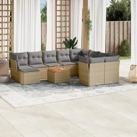 11-piece garden sofa set with beige synthetic rattan cushions by , Garden sets - Ref: Foro24-3223973, Price: 628,85 €, Discou...