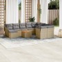 11-teiliges Gartensofa-Set mit beigen synthetischen Rattankissen von , Gartensets - Ref: Foro24-3223973, Preis: 609,37 €, Rab...