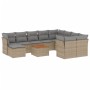 Set de sofás de jardín 11pzas con cojines ratán sintético beige de , Conjuntos de jardín - Ref: Foro24-3223973, Precio: 609,3...