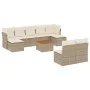 Garden sofa set with beige cushions 10 pieces synthetic rattan by , Garden sets - Ref: Foro24-3223860, Price: 589,85 €, Disco...