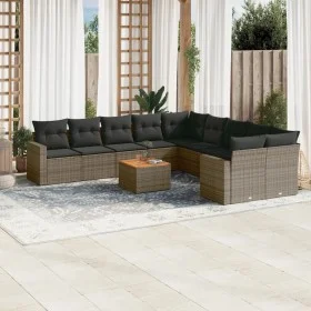 11-piece garden sofa set and gray synthetic rattan cushions by , Modular outdoor sofas - Ref: Foro24-3224317, Price: 630,05 €...