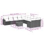 11-teilige Gartensofagarnitur und graue synthetische Rattankissen von , Modulare Sofas für den Außenbereich - Ref: Foro24-322...