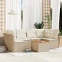 Set sofás de jardín 7 piezas y cojines ratán sintético beige de , Conjuntos de jardín - Ref: Foro24-3223559, Precio: 437,29 €...