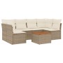 Set sofás de jardín 7 piezas y cojines ratán sintético beige de , Conjuntos de jardín - Ref: Foro24-3223559, Precio: 420,92 €...
