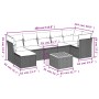 8-teiliges Gartensofa-Set und schwarze synthetische Rattankissen von , Gartensets - Ref: Foro24-3223753, Preis: 414,96 €, Rab...