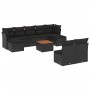 Garden sofa set 10 pieces with black synthetic rattan cushions by , Garden sets - Ref: Foro24-3223857, Price: 542,43 €, Disco...