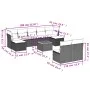 Gartensofa-Set 10-teilig mit schwarzen synthetischen Rattankissen von , Gartensets - Ref: Foro24-3223857, Preis: 543,68 €, Ra...