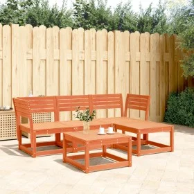 Gartenmöbel-Set 4-teilig, massives Kiefernholz, wachsbraun von , Gartensets - Ref: Foro24-3216907, Preis: 350,40 €, Rabatt: %
