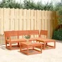 Gartenmöbel-Set 4-teilig, massives Kiefernholz, wachsbraun von , Gartensets - Ref: Foro24-3216907, Preis: 350,38 €, Rabatt: %