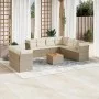Garden sofa set with beige cushions 10 pieces synthetic rattan by , Garden sets - Ref: Foro24-3223713, Price: 690,49 €, Disco...