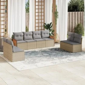 Garden sofa set with beige cushions 8 pcs PE rattan by , Garden sets - Ref: Foro24-3259973, Price: 483,65 €, Discount: %