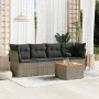 Gartensofa-Set mit Kissen, 5-teilig, graues synthetisches Rattan von , Gartensets - Ref: Foro24-3255808, Preis: 289,59 €, Rab...