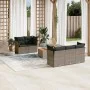 6-teiliges Gartenmöbel-Set und graue synthetische Rattankissen von , Gartensets - Ref: Foro24-3255815, Preis: 375,23 €, Rabat...