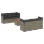 7-piece garden sofa set with gray PE rattan cushions by , Garden sets - Ref: Foro24-3255822, Price: 425,87 €, Discount: %