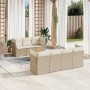 Set de sofás de jardín y cojines 8 piezas ratán sintético beige de , Conjuntos de jardín - Ref: Foro24-3255834, Precio: 517,9...