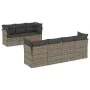 Gartensofa- und Kissenset 8-teilig aus grauem synthetischem Rattan von , Gartensets - Ref: Foro24-3255836, Preis: 477,79 €, R...