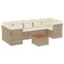 Garden sofa and cushion set 8 pieces beige synthetic rattan by , Garden sets - Ref: Foro24-3255841, Price: 518,64 €, Discount: %