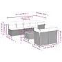 8-teiliges Set aus beigem Synthetik-Rattan-Gartensofa und Kissen von , Gartensets - Ref: Foro24-3255848, Preis: 518,64 €, Rab...