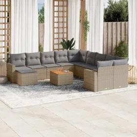 Garden sofa set with beige cushions mix 12 pieces PE rattan by , Garden sets - Ref: Foro24-3256752, Price: 794,59 €, Discount: %