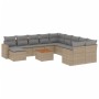 Garden sofa set with beige cushions mix 12 pieces PE rattan by , Garden sets - Ref: Foro24-3256752, Price: 793,20 €, Discount: %