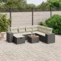 Set de sofás de jardín 8 piezas y cojines ratán sintético negro de , Conjuntos de jardín - Ref: Foro24-3265186, Precio: 476,1...