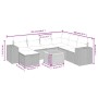 8-teiliges Gartensofa-Set und schwarze synthetische Rattankissen von , Gartensets - Ref: Foro24-3265186, Preis: 442,05 €, Rab...