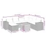 8-teiliges Gartensofa-Set und schwarze synthetische Rattankissen von , Gartensets - Ref: Foro24-3265186, Preis: 476,14 €, Rab...
