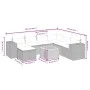 8-piece garden sofa set and gray synthetic rattan cushions by , Garden sets - Ref: Foro24-3265190, Price: 486,63 €, Discount: %