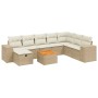 9-teiliges Gartensofa-Set mit beigen synthetischen Rattankissen von , Gartensets - Ref: Foro24-3265209, Preis: 581,14 €, Raba...